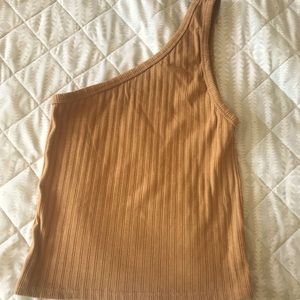Asymmetrical Ribbed Tank Top